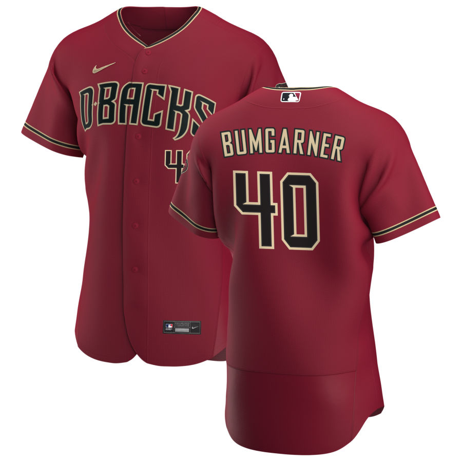 Arizona Diamondbacks #40 Madison Bumgarner Men Nike Crimson Authentic Alternate Team MLB Jersey